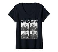 Femme Cool Vultures Rockers Funny Animals Rock Music Emo Punk Band T-Shirt avec Col en V
