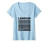 Femme Cool Wonderful London Fashion Shirts, I Love London Vibes T-Shirt avec Col en V