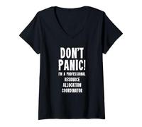 Femme Coordonnateur de l'allocation des ressources T-Shirt avec Col en V