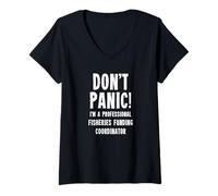 Femme Coordonnateur du financement des pêches T-Shirt avec Col en V