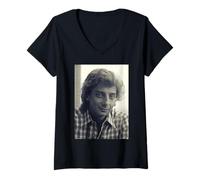 Femme Copacabana Singer Barry Manilow par Allan Ballard T-Shirt avec Col en V