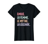 Femme Copine Humour Cadeau Personnalisé Prénom Emilie T-Shirt