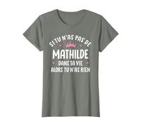 Femme Copine Humour Cadeau Personnalisé Prénom Mathilde T-Shirt