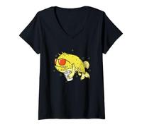 Femme Coquelicot Vivant dans la mer ou l'aquarium T-Shirt avec Col en V