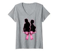 Femme Coquette Bow Divorce Thérapeute Thérapeute Fille Maman Fête des Mères T-Shirt avec Col en V