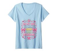 Femme Coquette Prend de Mauvaises décisions drôles, Voyage pour Filles, Vacances à la Plage T-Shirt avec Col en V
