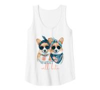 Femme Corgi Dogs Sweet Will Bite Savage Cheeky Cute Humour Débardeur
