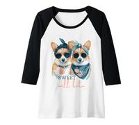 Femme Corgi Dogs Sweet Will Bite Savage Cheeky Cute Humour Manche Raglan