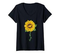 Femme Corgi Mom Tournesol Corgi Lover Cadeaux Chien Maman Maman T-Shirt avec Col en V