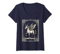 Femme Cornes, Ailes et murmures Gamigin Rises T-Shirt avec Col en V