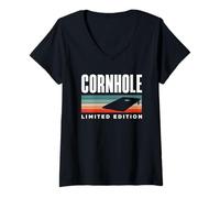 Femme Cornhole Cornhole Joueur de Cornhole édition limitée T-Shirt avec Col en V