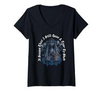 Femme Corpse Bride Tears Halloween T-Shirt avec Col en V