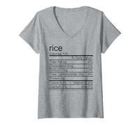 Femme Correspondance des valeurs nutritives de Thanksgiving de la Famille du Riz T-Shirt avec Col en V