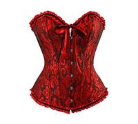 Femme Corset Vintage Gothique Dentelle Satin Bustier Push-up Corset Pour Femme À Lacets Attachée Corsets Bustier Vintage Lingerie Gothique Pour Ventre Waist Plat Halloween Costume Grande Taille