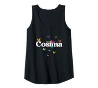 Femme Cosima - Joli prénom de Fille avec des Papillons colorés Débardeur