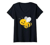Femme Costume Abeille Bourdon T-Shirt avec Col en V