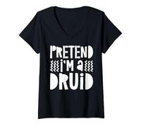 Femme Costume de druide pour Adulte, Homme, Femme, Enfant T-Shirt avec Col en V
