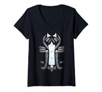 Femme Costume de mariachi mexicain drôle mexicain Charro T-Shirt avec Col en V
