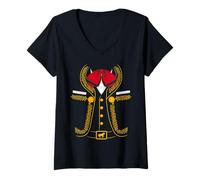 Femme Costume de mariachi mexicain drôle mexicain Charro T-Shirt avec Col en V
