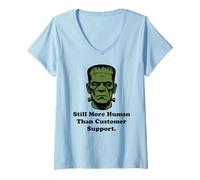 Femme Costume de monstre Frankenstein amusant pour Halloween T-Shirt avec Col en V