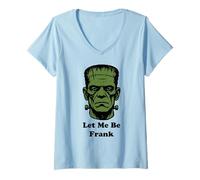 Femme Costume de monstre Frankenstein amusant pour Halloween T-Shirt avec Col en V