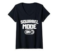 Femme Costume d'écureuil Amusant pour collectionneur de Noix, écureuil murmure T-Shirt avec Col en V