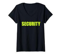 Femme Costume d'halloween Amusant et Ringard sur Le Devant Jaune T-Shirt avec Col en V