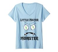 Femme Costume d'halloween Little Mister Monster pour garçon T-Shirt avec Col en V