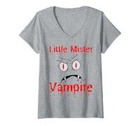 Femme Costume d'halloween Little Mister Vampire pour garçon T-Shirt avec Col en V