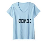 Femme Costume d'halloween Simple et Honorable avec Mot Unique T-Shirt avec Col en V