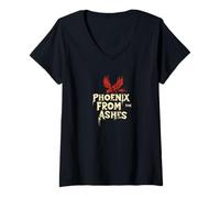 Femme Costume d'oiseau Cool Fueled by Fire pour les amateurs de phénix T-Shirt avec Col en V