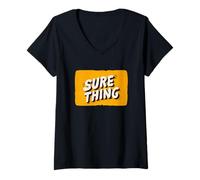Femme Costume Graphique Nice Sure Thing T-Shirt avec Col en V