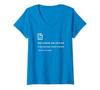 Femme Costume Not Found - Programmer Funny Image PC Error (Blue) T-Shirt avec Col en V