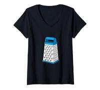 Femme Couleur Bleue Love-Hurts Blue Graphic T-Shirt avec Col en V