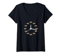 Femme Couleur bronzée The Perfect Time Tan Graphic T-Shirt avec Col en V