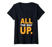 Femme Couleur Orange All The Way Up Orange Graphic T-Shirt avec Col en V