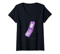Femme Couleur Violette Call Me When You Get A Grip Graphique Violet T-Shirt avec Col en V