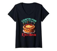 Femme Country Fair Champion of My OWN Kitchen T-Shirt avec Col en V