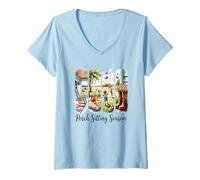Femme Country Roads Take Me Home Nostalgie T-Shirt avec Col en V