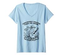 Femme Country Toads me ramène à la Maison T-Shirt avec Col en V