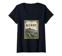 Femme County Kerry Irlande Seaside Road T-Shirt avec Col en V