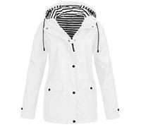 Femme Coupe Vent Veste de Pluie Avec Capuche de Travail Zippé Chaude Manteau Sport Outdoor Grande Taille Parka Adulte Jacket
