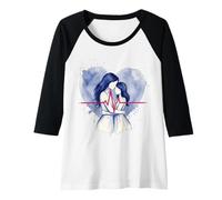 Femme Couple Aquarelle Romantique Battement de cœur Amour éternel Manche Raglan