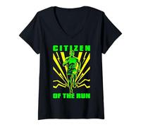 Femme Coureur Running Citizen of The Run Marathon Runners Homme T-Shirt avec Col en V