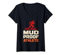 Femme Course à Obstacles Race Obstacle Race OCR Mud Run Finisher T-Shirt avec Col en V