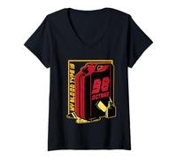 Femme Course Automobile My Blood Type is 98 Octane T-Shirt avec Col en V