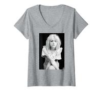 Femme Courtney Love Hole Pretty on The Inside Era Phil Nicholls T-Shirt avec Col en V