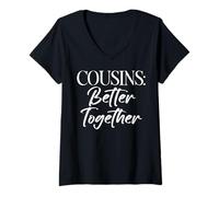 Femme Cousins : C'est Mieux Ensemble, Cousin T-Shirt avec Col en V