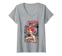 Femme Couverture de Bande dessinée Sonja Jim Lee Rouge She-Devil Sword Queen Warrior T-Shirt avec Col en V