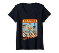 Femme Couvreurs Dictions drôles pour Les couvreurs Couvreur T-Shirt avec Col en V